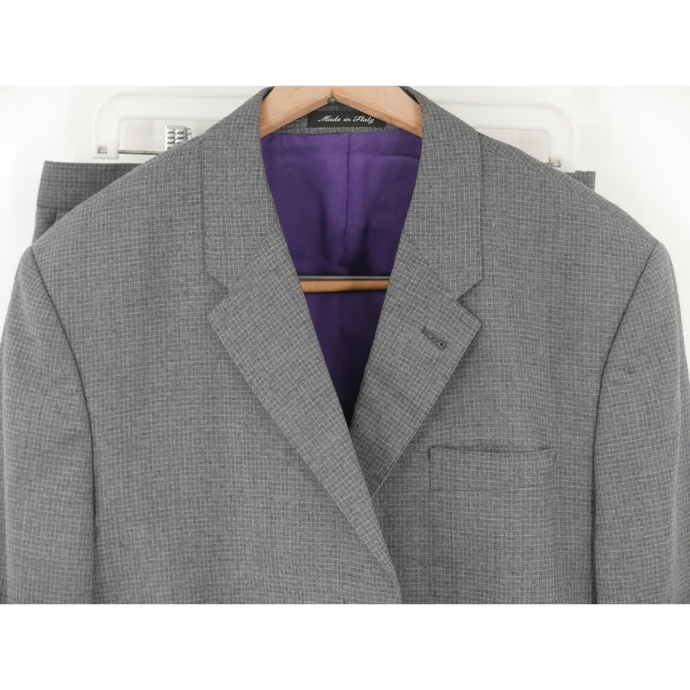 Paul Smith London 2 Piece Suit Gray Check Wool The Byard Slim Men's 39R 33x32
